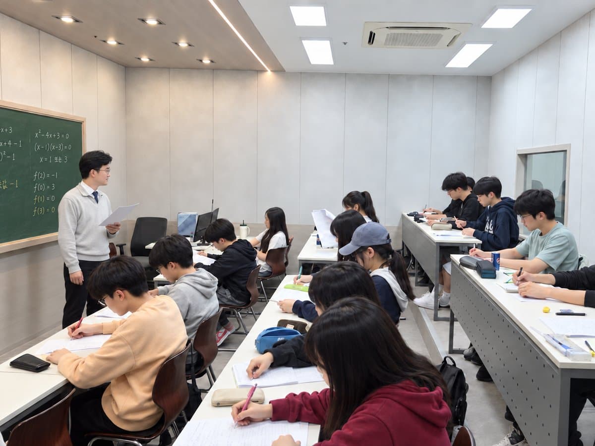 신화수학전문학원 수업 장면